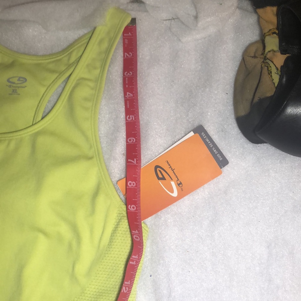 Champion Athletic NWT cool lime SZ XL built in bra - Picture 6 of 7